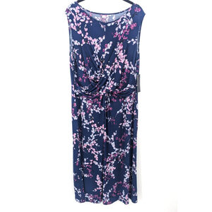 Investments Dress Womens XL Sleeveless Twist Front Soft Separates Floral‎ Mature